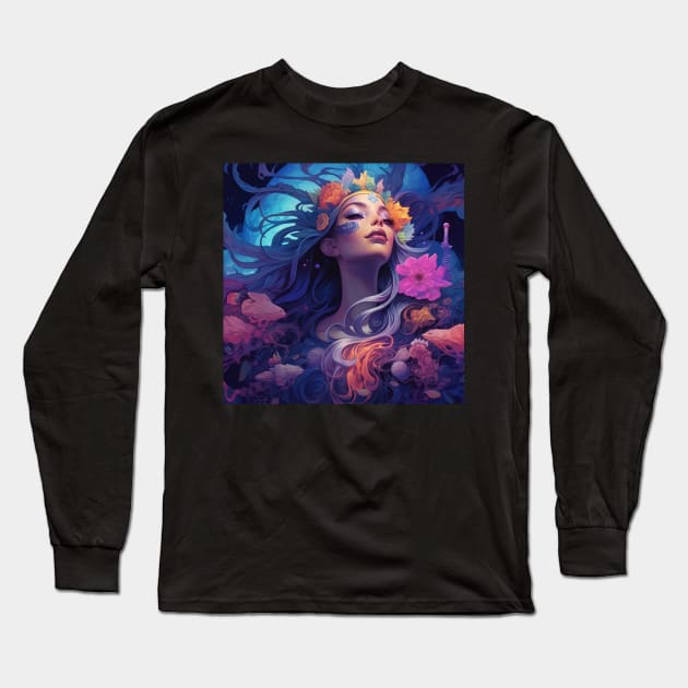 Enigmatic Reverie Long Sleeve T-Shirt by Yurii